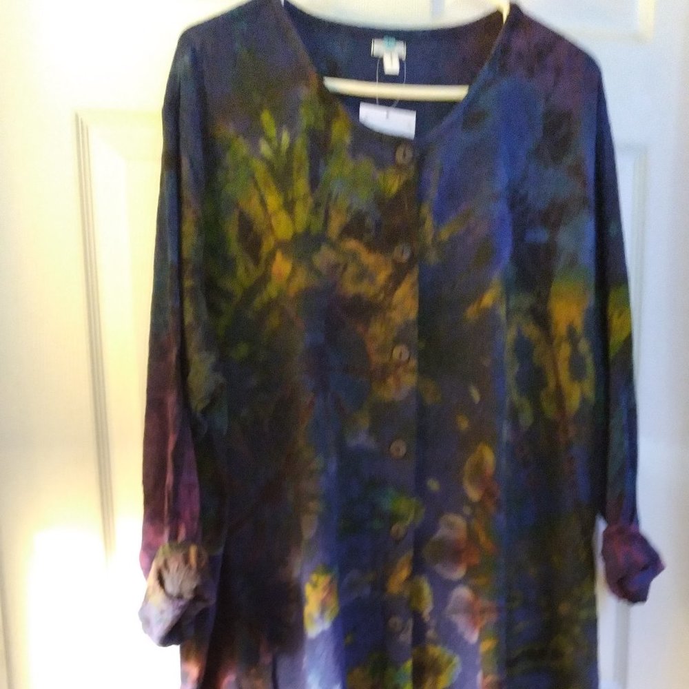 The Royal Collection Size L NEW Oversized Long 100% Cotton DRESS NWT Thailand